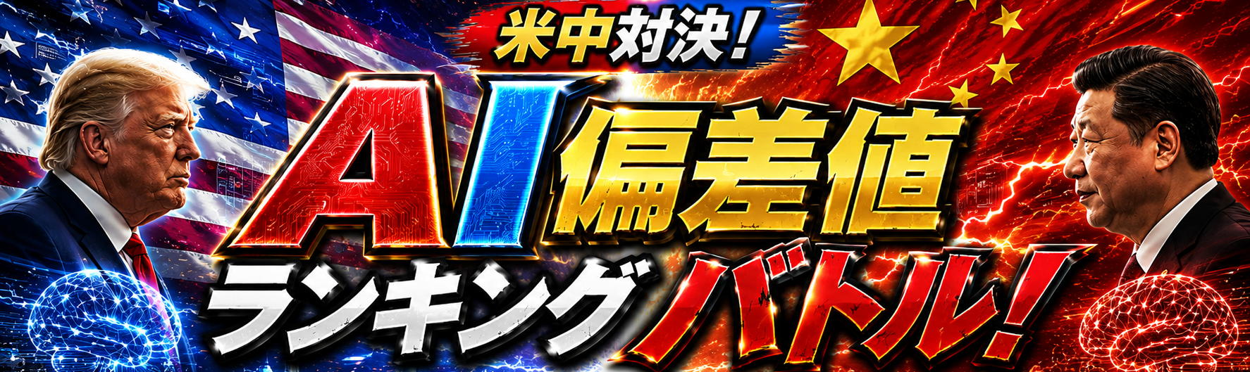 米中対決！AI偏差値ランキングバトル！（日々更新）